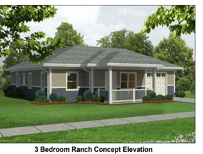 3 bedroom ranch concept elevation